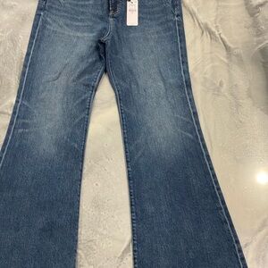 Express Blue 70’s Flare Wide Leg Jeans 6S NWT